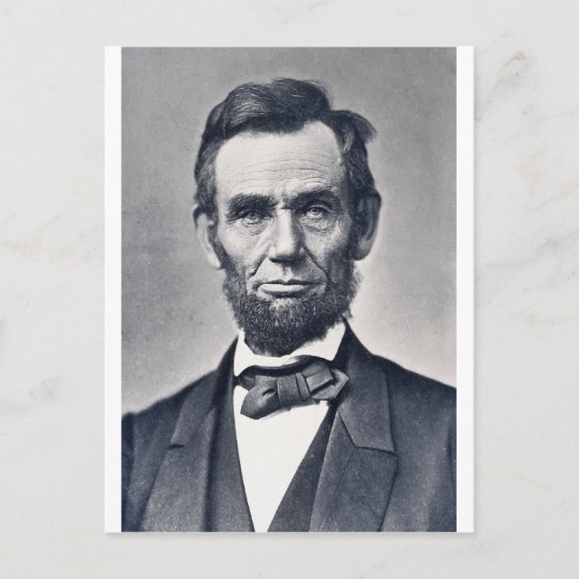 Abraham Lincoln Postkarte (Vorderseite)