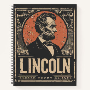 Abraham Lincoln Präsident Vintag Portrait Design Notizbuch