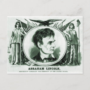Abraham Lincoln Präsidentschaftskandidat Postkarte