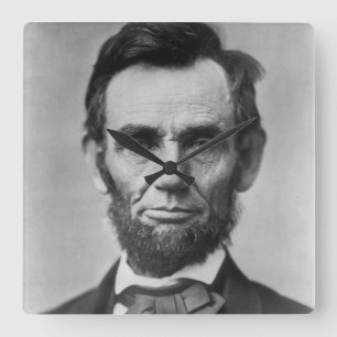 Abraham Lincoln Quadratische Wanduhr