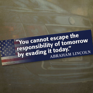 Abraham Lincoln Quote Autoaufkleber