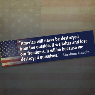 Abraham Lincoln Quote Autoaufkleber