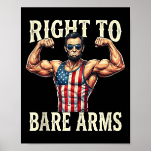 Abraham Lincoln Recht auf nackte Arme lustig usa 4 Poster