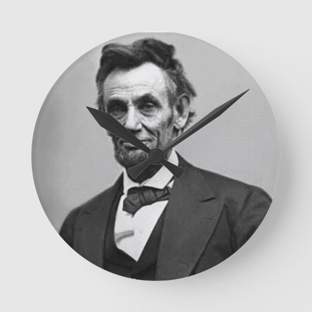 Abraham Lincoln Runde Wanduhr (Vorderseite)