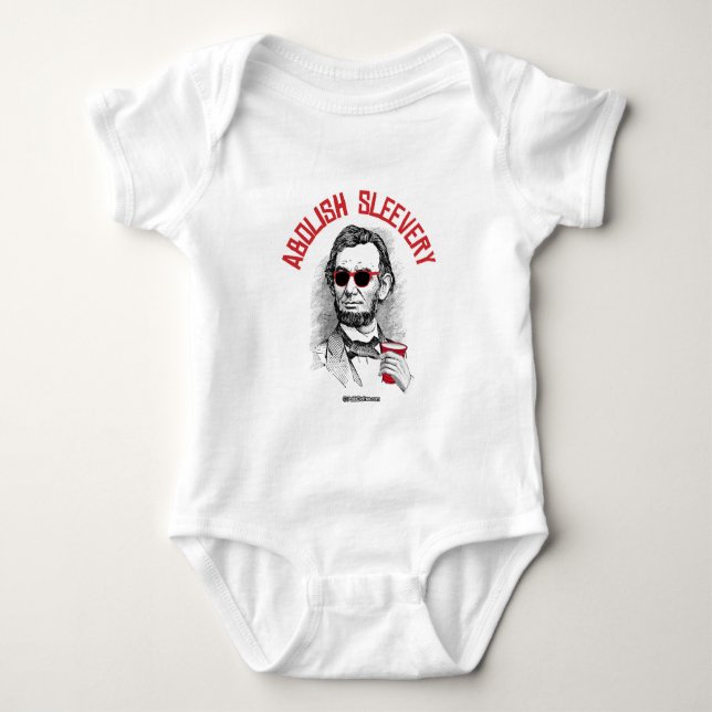 Abraham Lincoln - schaffen Sie Sleevery ab Baby Strampler (Vorderseite)