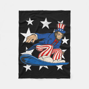 Abraham Lincoln Snowboarding Funny 4. Juli Sno Fleecedecke