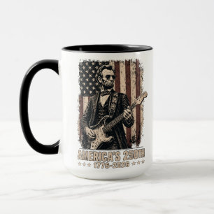 Abraham Lincoln spielt Gitarre 4. Juli 250. Jahres Tasse