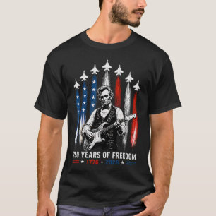 Abraham Lincoln spielt Gitarre 4. Juli 250. T-Shirt