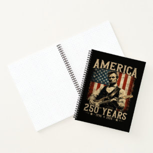 Abraham Lincoln spielt Gitarre 4. Juli Notizbuch