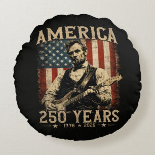 Abraham Lincoln spielt Gitarre 4. Juli Rundes Kissen
