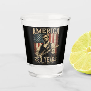 Abraham Lincoln spielt Gitarre 4. Juli Schnapsglas