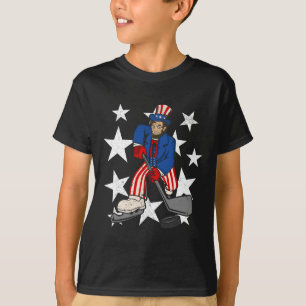 Abraham Lincoln spielt Hockey Spaß 4. Juli Hoc T-Shirt