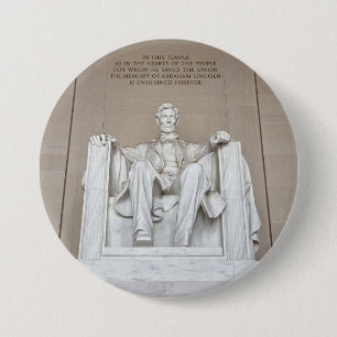 Abraham Lincoln Statue Button