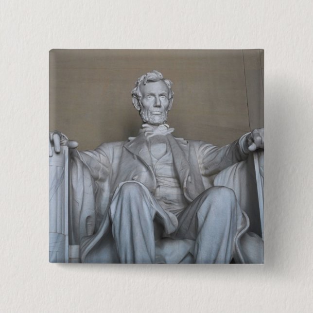 Abraham Lincoln-Statue Button (Vorderseite)