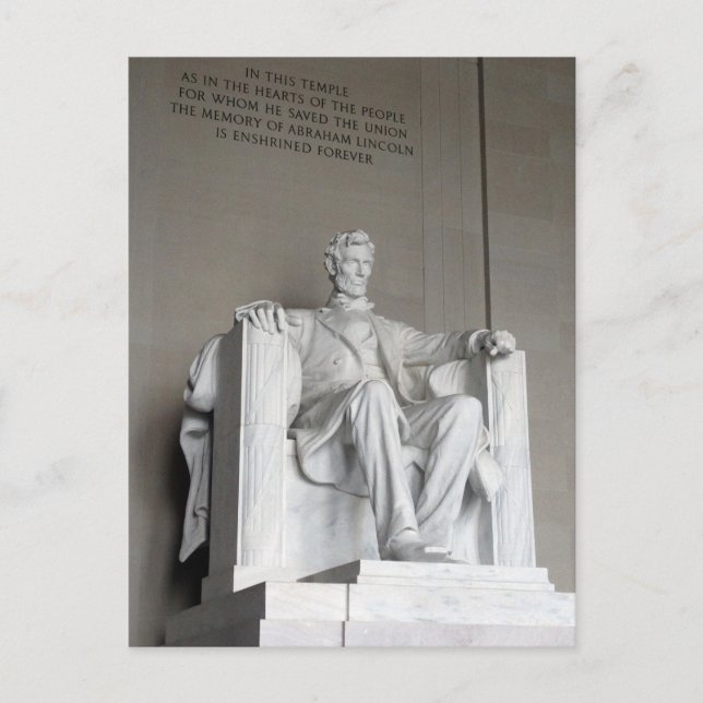 Abraham Lincoln Statue Lincoln Memorial Washington Postkarte (Vorderseite)
