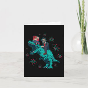 Abraham Lincoln T Rex Dinosaur 4. Juli Amerika Karte