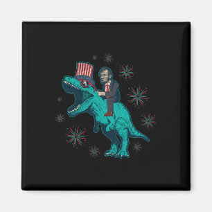 Abraham Lincoln T Rex Dinosaur 4. Juli Amerika Magnet