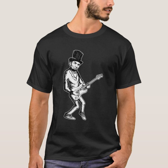 Abraham Lincoln t Shirt Guitar Shirt Vater Rock st (Vorderseite)