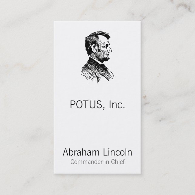 Abraham Lincoln Terminkarte (Vorderseite)