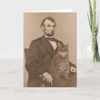 Abraham Lincoln und seine Katze "Gloria 2 Karte
