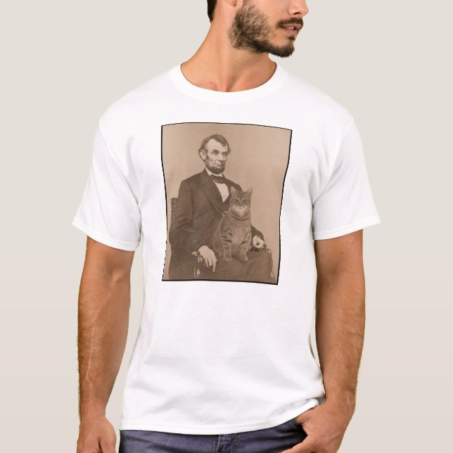 Abraham Lincoln und seine Katze "Gloria" 2 T-Shirt (Vorderseite)