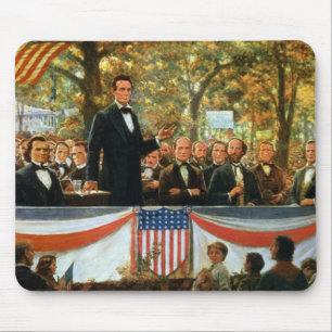 Abraham Lincoln und Stephen A. Douglas Mousepad