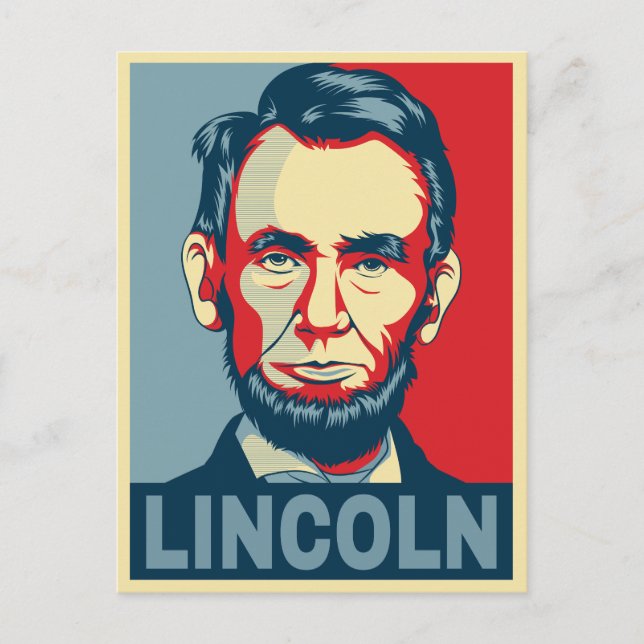 Abraham Lincoln US Präsident Hope Style Postkarte (Vorderseite)