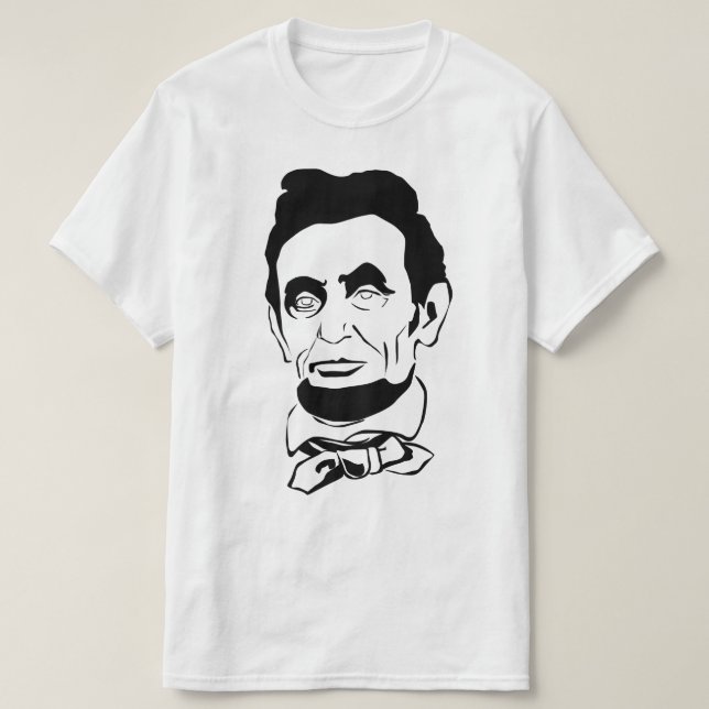 Abraham Lincoln-vektorsiebdruck T-Shirt (Design vorne)