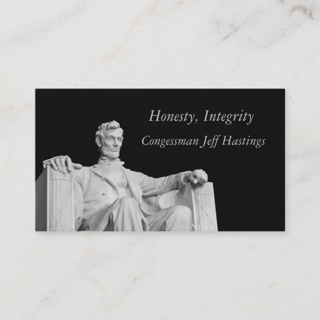 Abraham Lincoln Visitenkarte (Vorderseite)