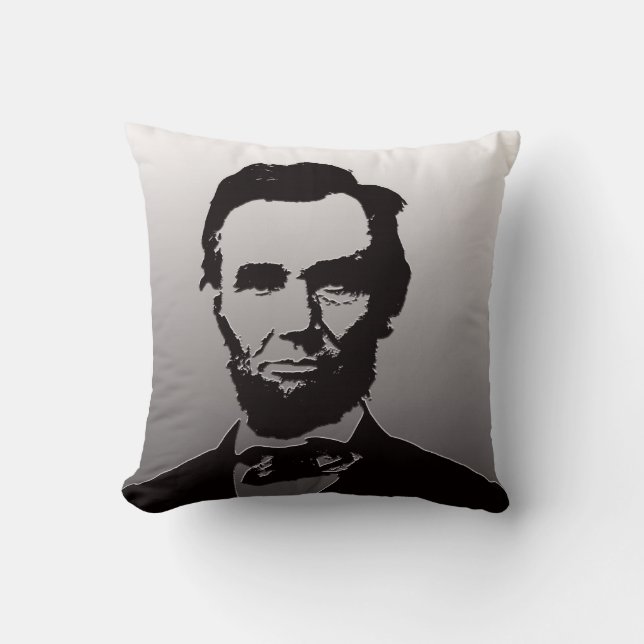 Abraham Lincoln-Wurfs-Kissen Kissen (Vorderseite)