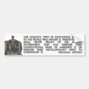 Abraham Lincoln-Zitat auf unserem Autoaufkleber
