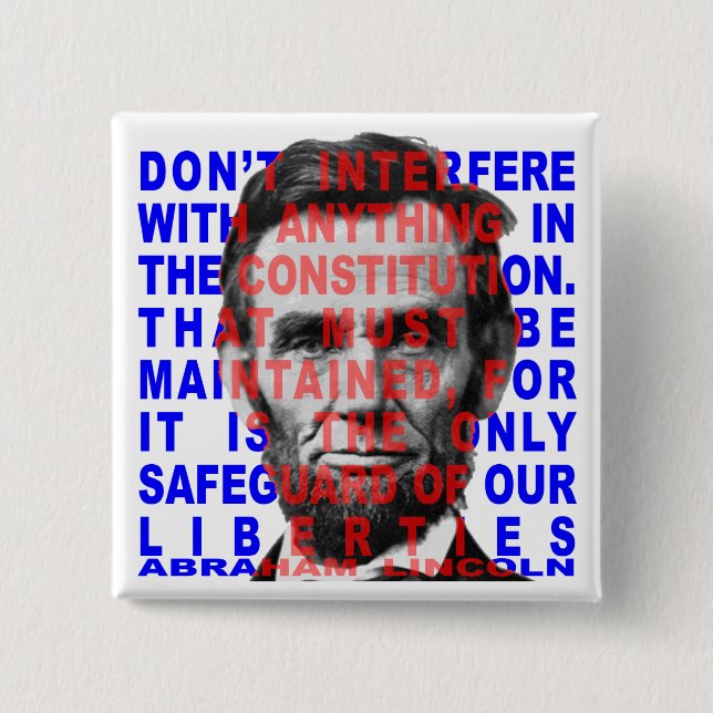 Abraham Lincoln-Zitat-Knopf Button (Vorderseite)