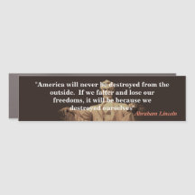 Abraham Lincoln Zitat über Amerikas Zerstörung