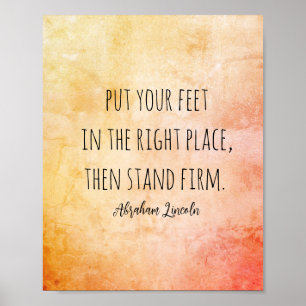 Abraham Lincoln zitiert standfeste Aquarelldesign Poster