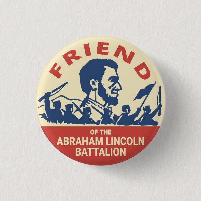 Abraham- Lincolnbrigaden-Emblem-Abzeichen Button (Vorderseite)
