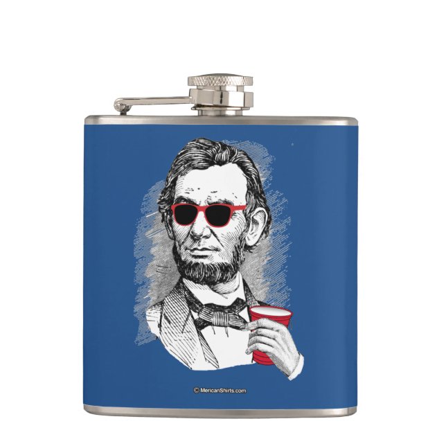 Abraham- LincolnParty-Tier Flachmann (Vorderseite)