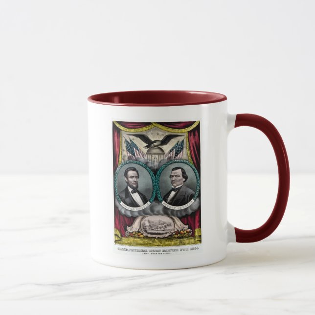 Abraham Lincolnpräsidentenkampagne 1864 Tasse (Rechts)