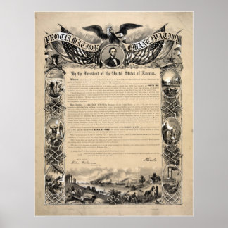 Abraham Lincoln's Emancipation Proclamation Poster