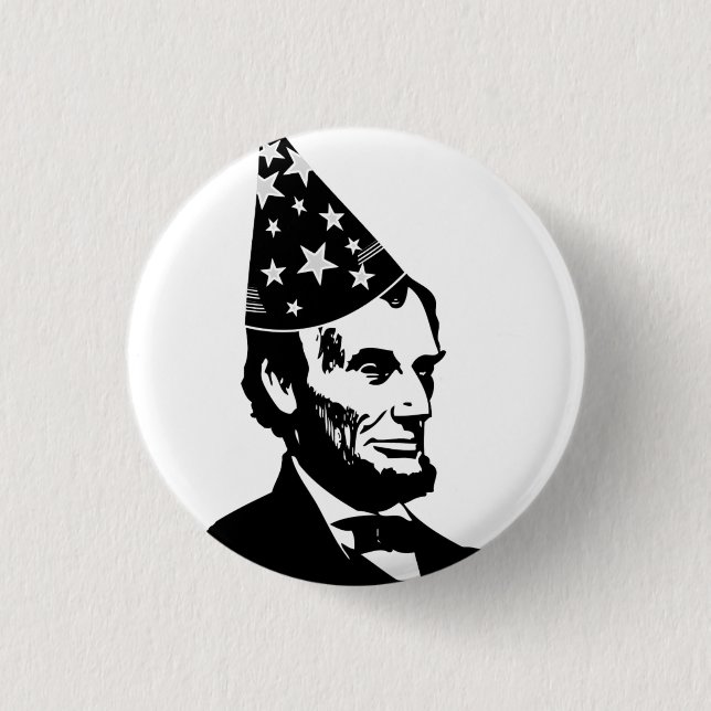 Abraham Lincolns Geburtstag Button (Vorderseite)