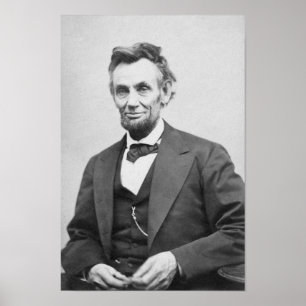 Abraham Lincolns letztes formales Portrait Poster
