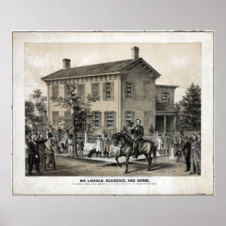 Abraham Lincolns Zuhause Poster
