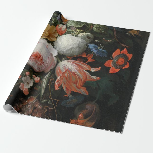 Abraham Mignon - ein wahres Bouquet von Blume Geschenkpapier (Ungerollt)