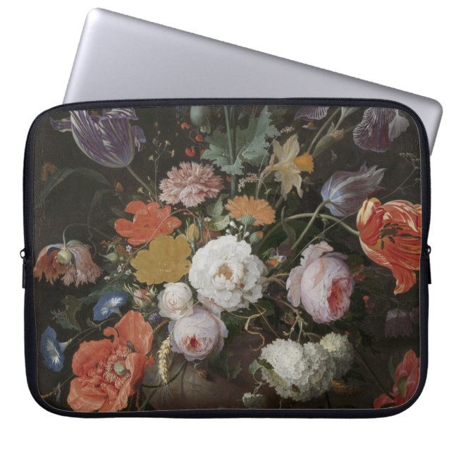 Abraham Mignon - immer noch ein Leben mit Blume un Laptopschutzhülle (Vorderseite)