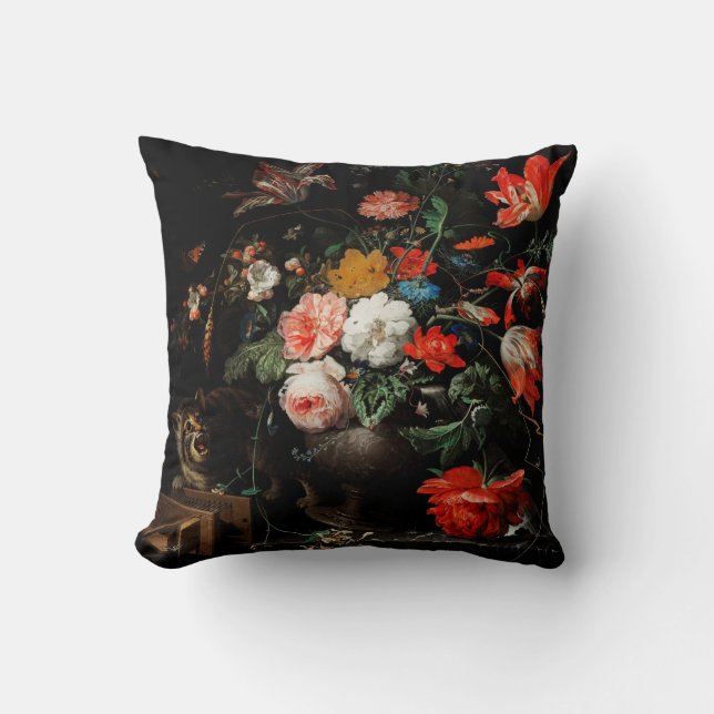 Abraham Mignon The Overwente Bouquet. floral Kissen (Vorderseite)