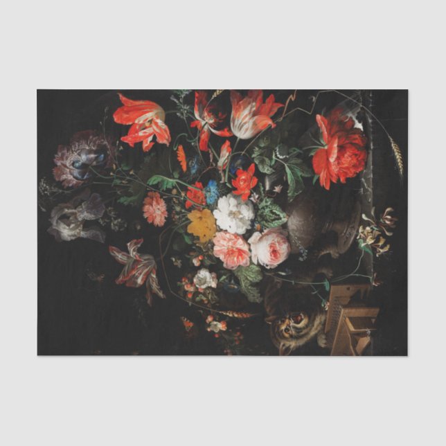 Abraham Mignon The Overwente Bouquet. floral Seidenpapier (Vorderseite)