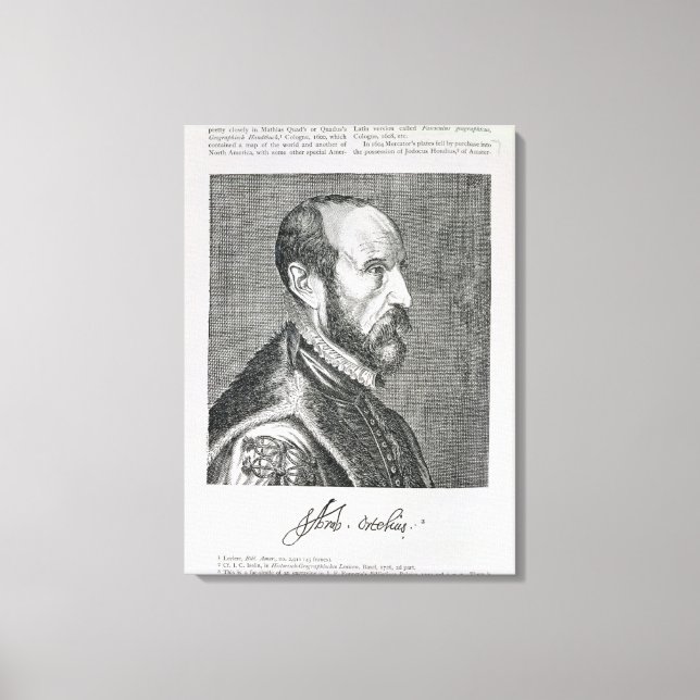 Abraham Ortelius Leinwanddruck (Vorderseite)