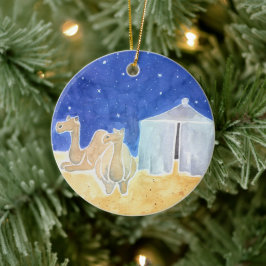 Abraham Tent und Camels Jesse Tree Keramik Ornament