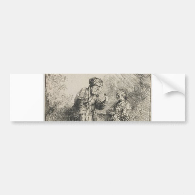 Abraham und Isaac Autoaufkleber (Vorne)