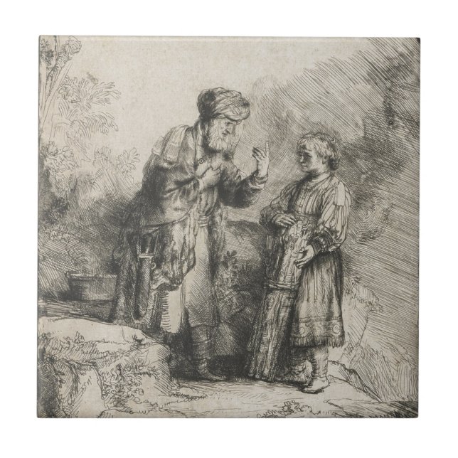 Abraham und Isaac Fliese (Vorderseite)