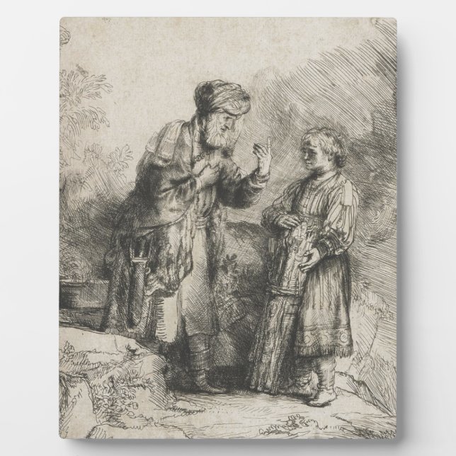 Abraham und Isaac Fotoplatte (Vorderseite)